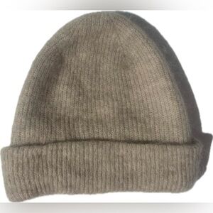 H&M Wool and Mohair Tan Knit Beanie